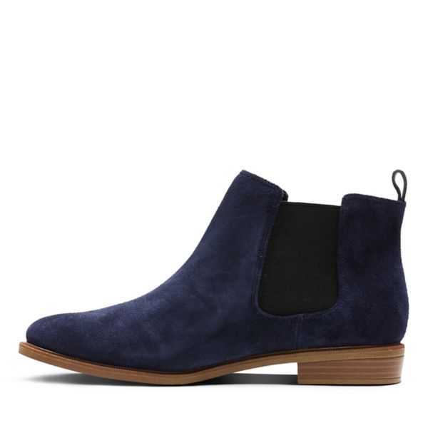 Clarks Womens Taylor Shine Chelsea Boots Navy | UK-4508691